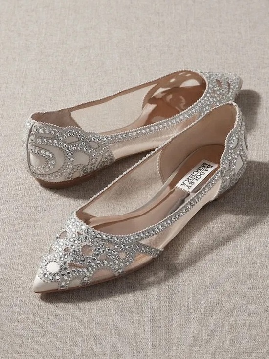 Badgley Mischka Shoes - BADGLEY MISHKA GIGI POINTED TOE FLATS